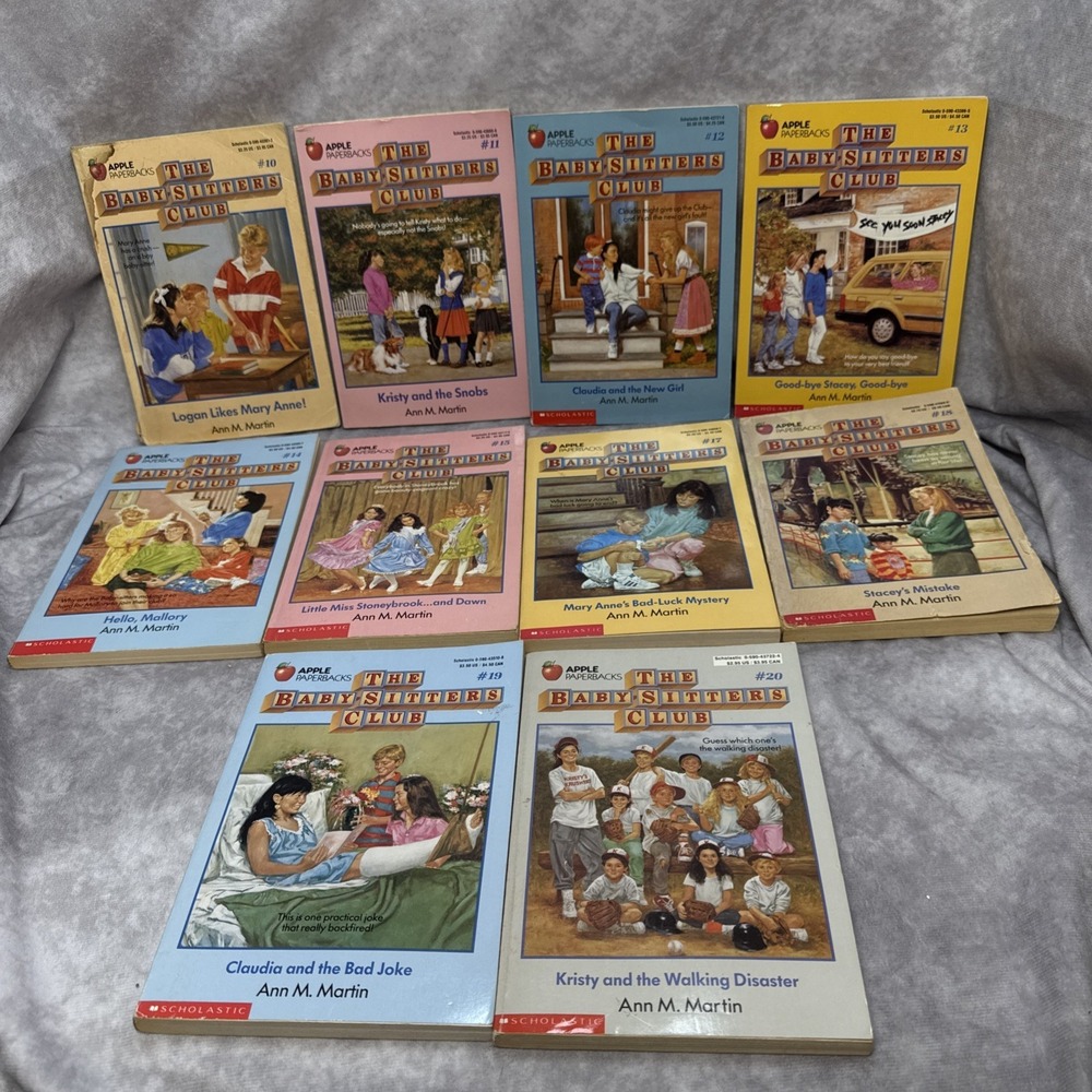Vintage Baby-Sitters Club Book Lot Of 10  #10-#20 Missing #16 Paperback 1980's